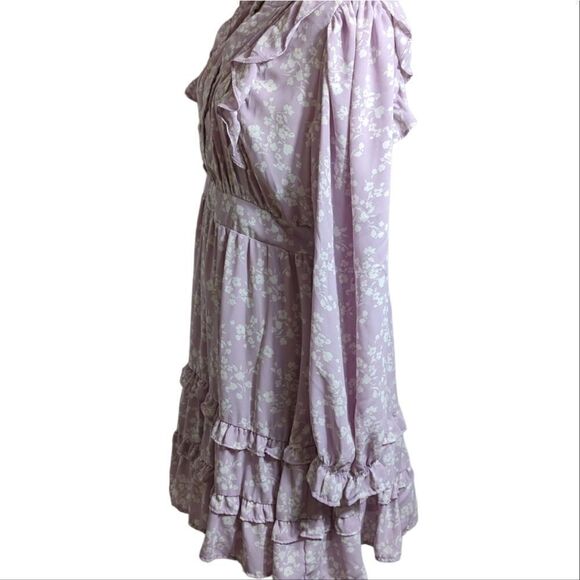 By The Diner Lilac Purple Ruffle Dress - Picture 5 of 6